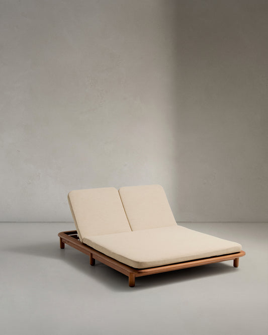 Transat double Turqueta en bois de teck FSC 100 %