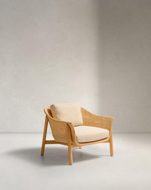 Fauteuil Galea en bois de teck et rotin synthétique FSC 100 %