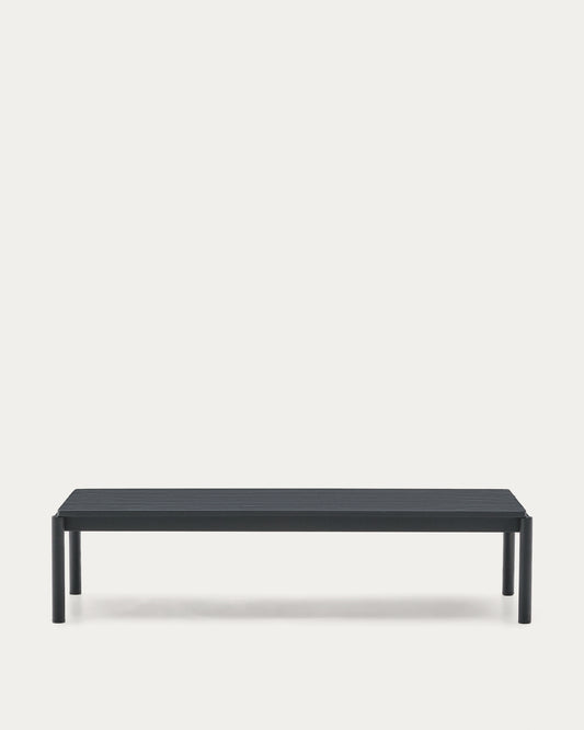 Table basse Sorells en aluminium gris 63 x 144,6 cm