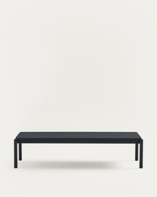 Table basse Sorells en aluminium gris 63 x 144,6 cm