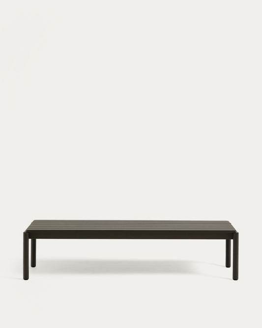 Table basse Sorells en aluminium vert 63 x 144,6 cm