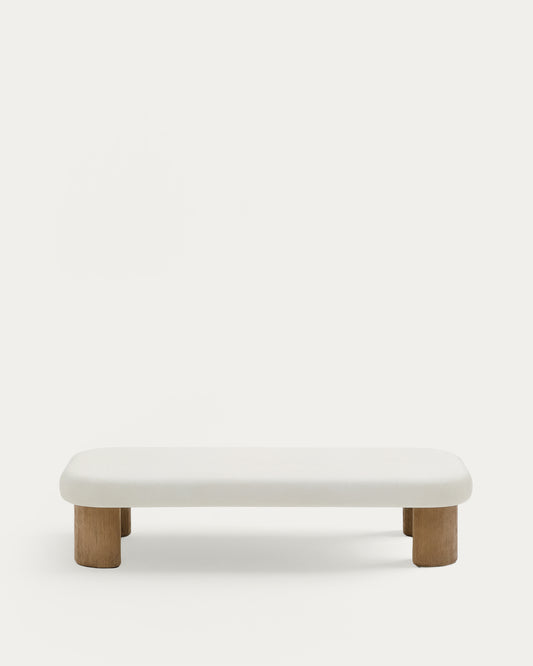 Table basse Labra en ciment et bois d’acacia 140 x 70 cm FSC 100%