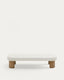 Table basse Labra en ciment et bois d’acacia 140 x 70 cm FSC 100%