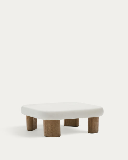 Table basse Labra en ciment et bois d’acacia 80 x 80 cm FSC 100%
