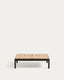 Table basse Sorells en aluminium vert et bois de teck 89 x 91 cm FSC 100%