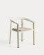 Chaise empilable d’extérieur Erice en aluminium et corde écrue