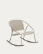 Fauteuil à bascule Atrani en acier galvanisé et corde taupe