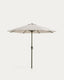 Parasol Milna beige avec mât central et armature en acier vert Ø 300 cm
