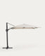 Parasol déporté Noli beige avec armature en aluminium graphite 300 x 300 cm