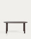 Table ovale Erice en aluminium et verre trempé marron 180 x 90 cm