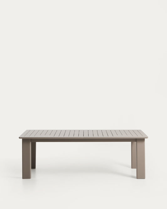 Table extensible Livorno en aluminium taupe 233(350) x 100 cm