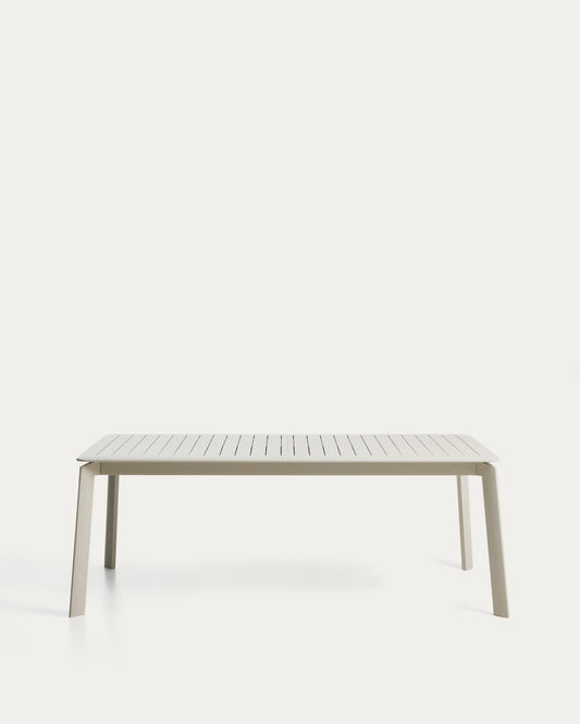 Table extensible Brela en aluminium couleur naturelle 205(287) x 100 cm