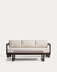 Nerano set with 3-seater sofa and coffee table in brown aluminium