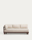 Canapé Nerano 3 places en aluminium marron 208 cm