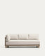 Canapé Nerano 3 places en aluminium taupe 208 cm