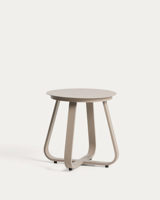 Table auxiliaire d’extérieur Tamaris en aluminium taupe Ø 48 cm