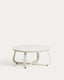 Table basse d’extérieur Tamaris en aluminium écrue Ø 80 cm