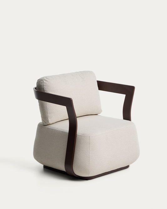 Fauteuil d’extérieur Tamaris en aluminium marron