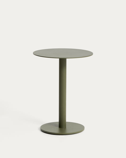 Table auxiliaire Asinara en aluminium vert Ø 40 cm