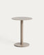Table auxiliaire Asinara en aluminium taupe Ø 40 cm