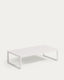 Comova 100% outdoor coffee table made from white aluminium, 60 x 114 cm