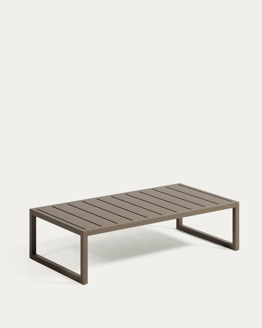 Table basse Comova 100 % pour extérieur en aluminium vert 60 x 114 cm