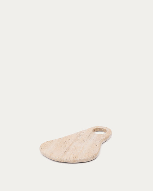 Zera serving board in beige marble