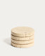 Set de 4 sous-verres Zera en travertin beige