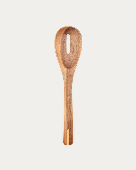 Cuillère à trou Zairin en bois d’acacia FSC 100 % et en métal