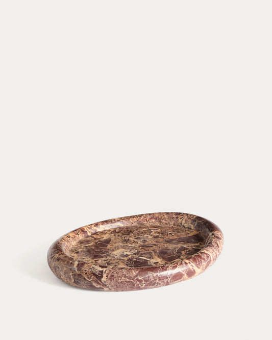 Plateau Lenorel en marbre grenat 30 x 23 cm