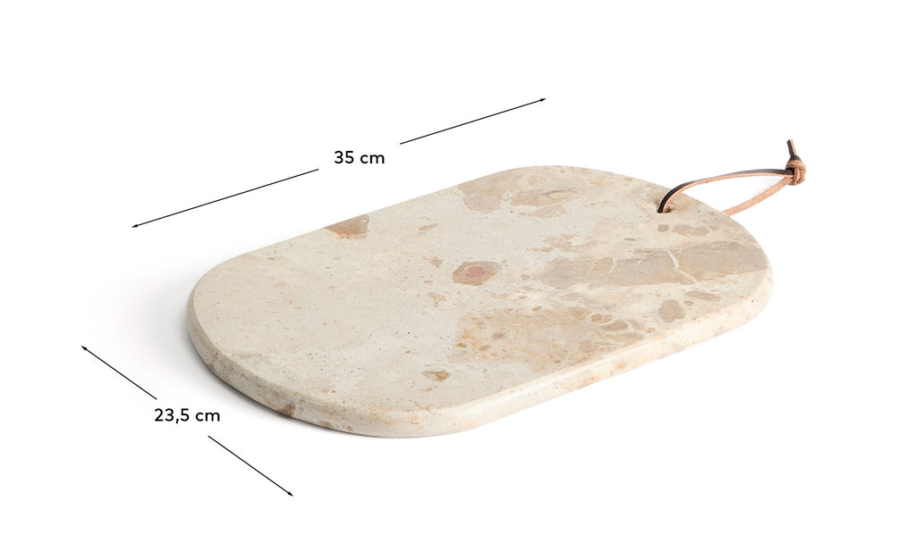 Orlina tray in beige marble 35 x 23 cm