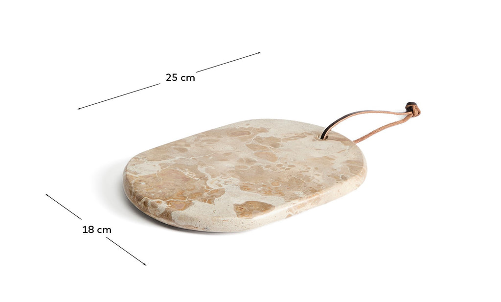 Orlina tray in beige marble 25 x 18 cm