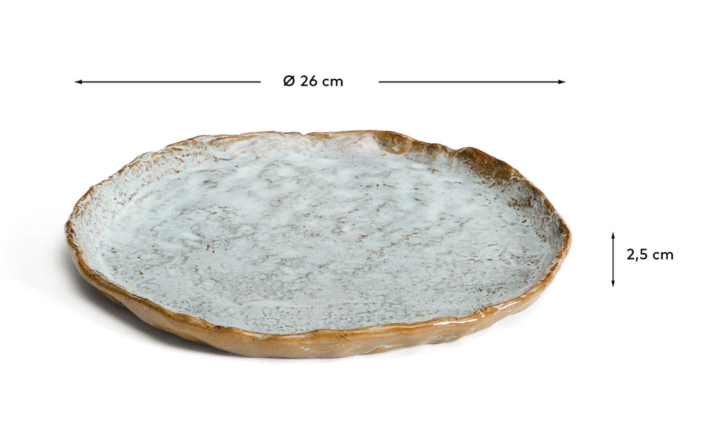 Assiette plate Alenia en céramique grise