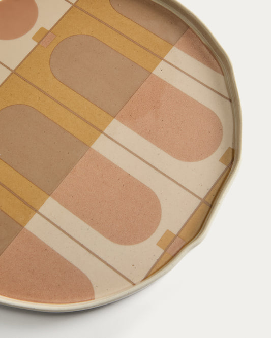 Assiette plate Julnet en céramique beige