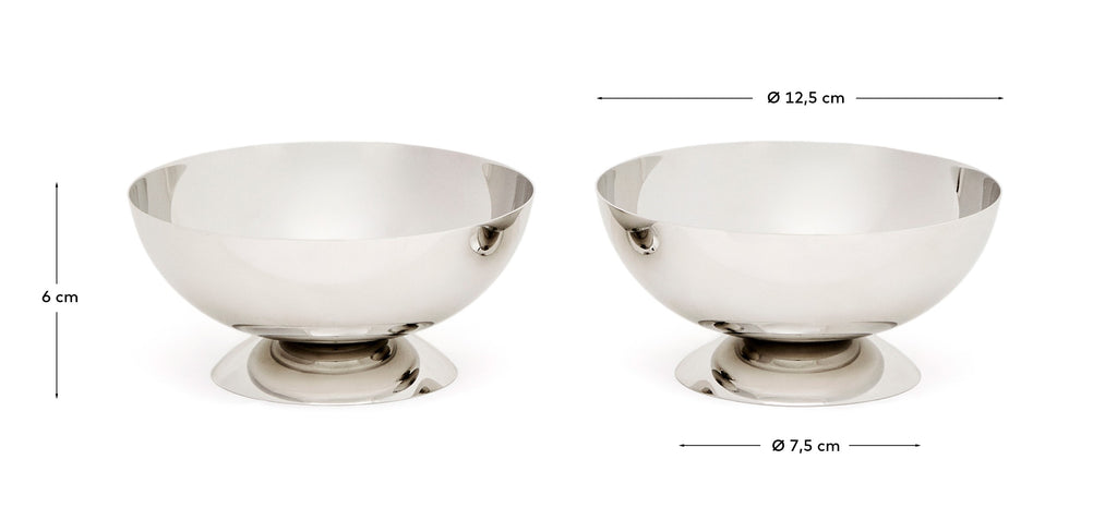 Ensemble Nirela de 2 bols en acier inoxydable