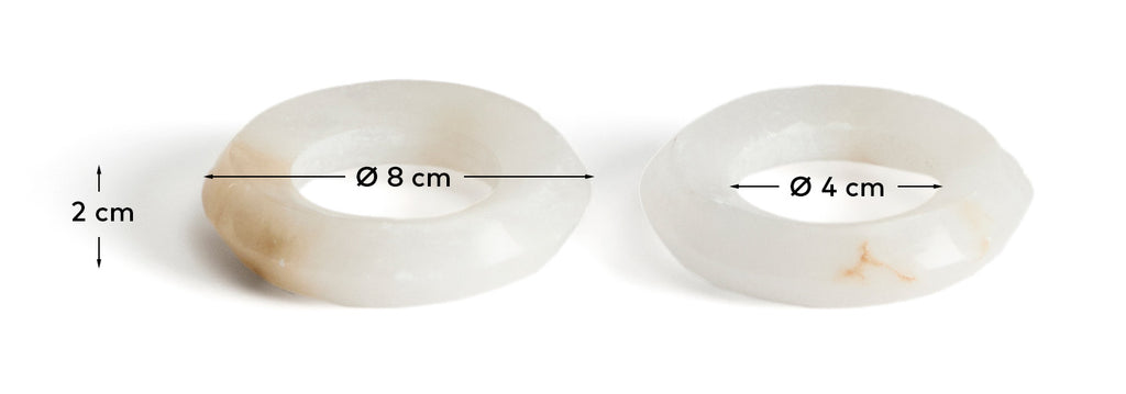 Ensemble Noreli de 2 ronds de serviette en albâtre