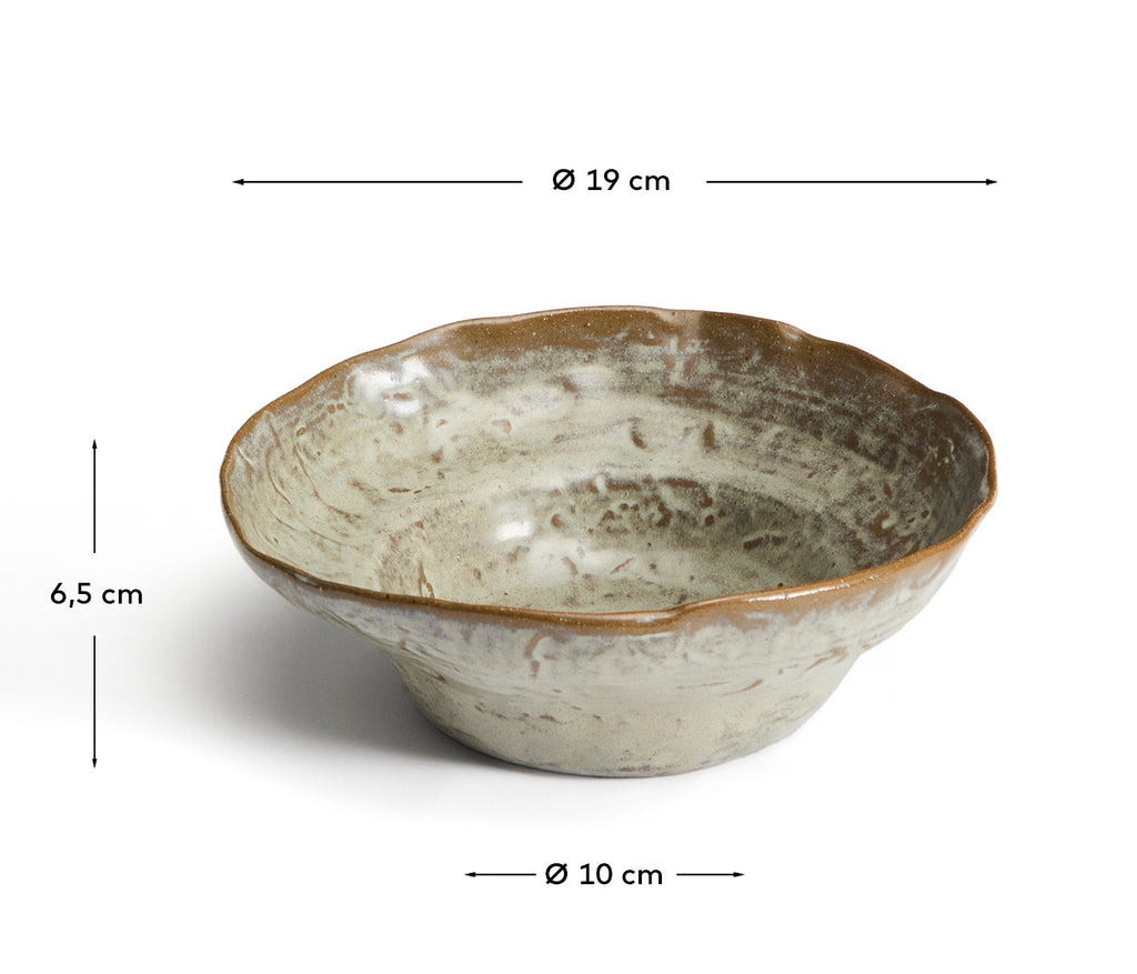 Assiette creuse Alenia en céramique marron