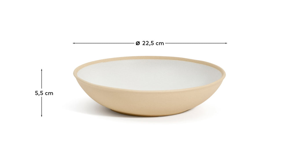 Assiette creuse Azir en céramique beige