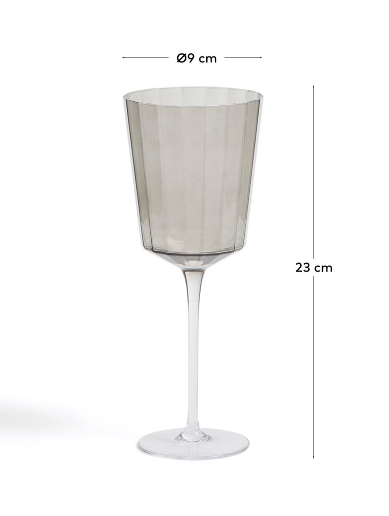Verre à vin Clarien en verre gris 39,5 cl