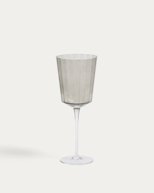 Verre à vin Clarien en verre gris 39,5 cl