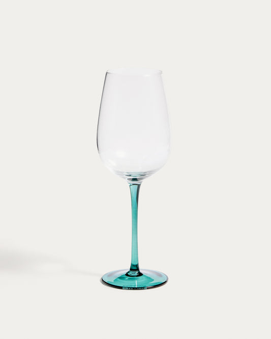 Verre à vin Irides en verre transparent et bleu 43 cl
