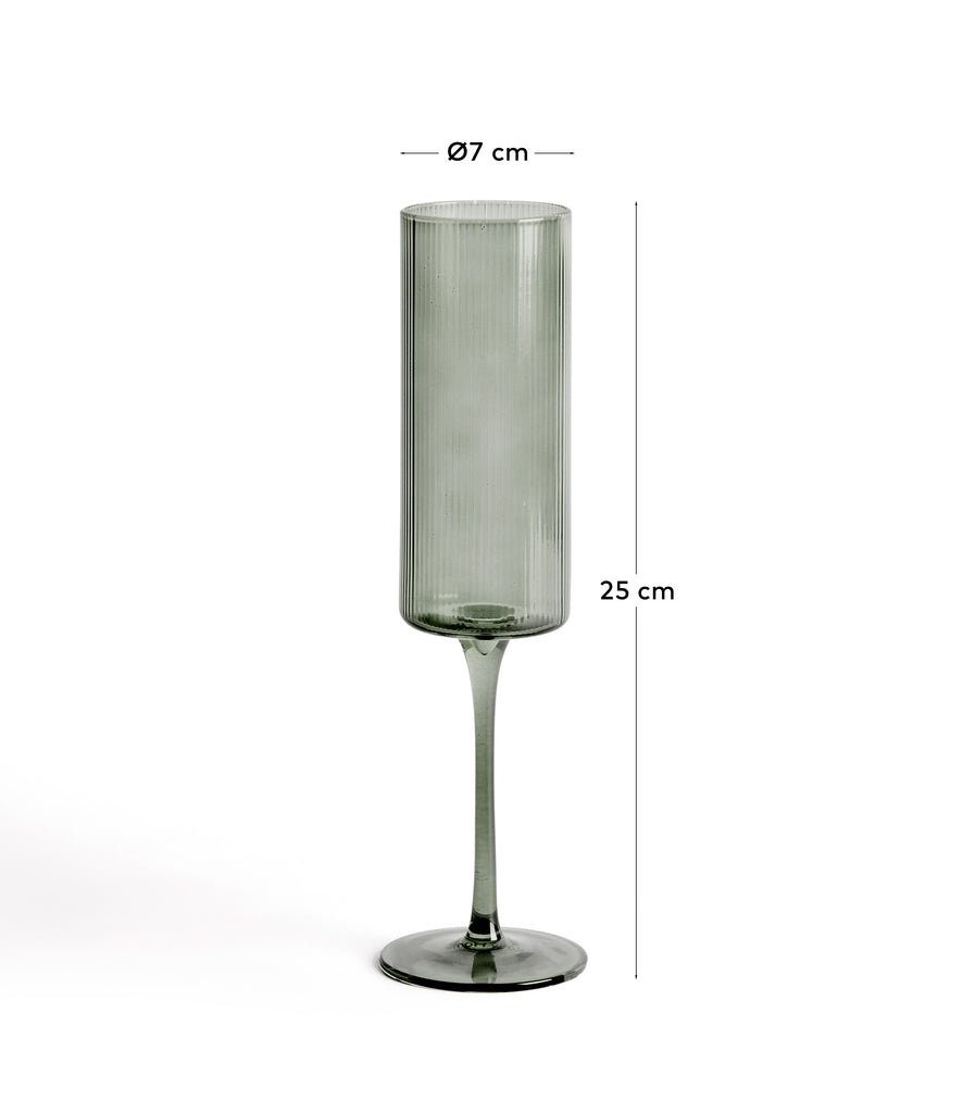 Coupe à champagne Eluria en verre vert 24,5 cl