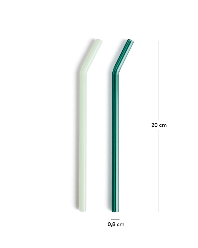 Ensemble Micla de 6 pailles en verre 10,5 cm