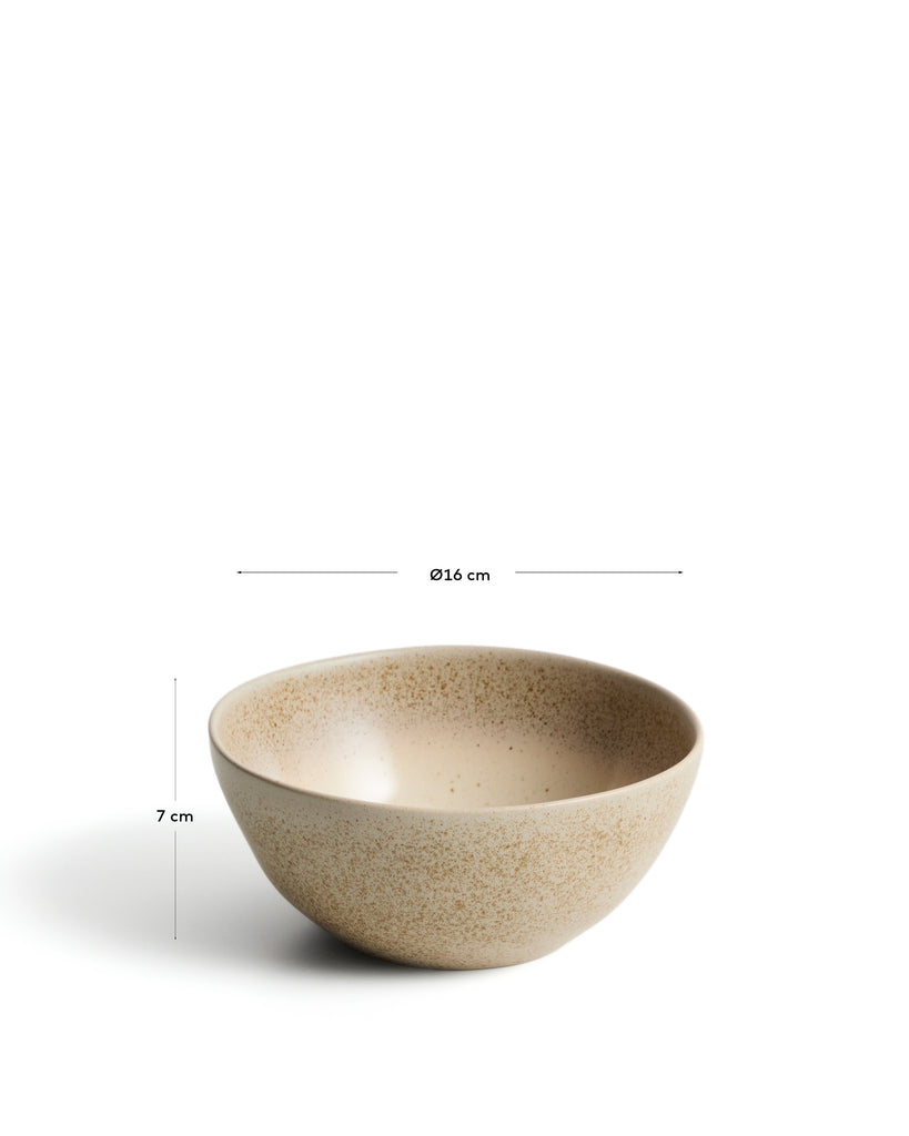 Bol Sarel en céramique beige