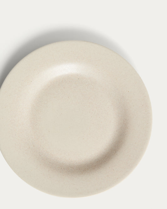 Assiette à dessert Sermin en céramique beige
