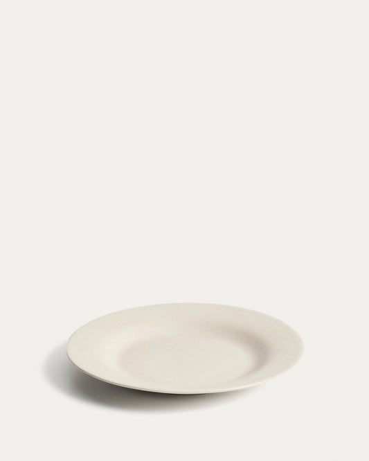 Assiette à dessert Sermin en céramique beige