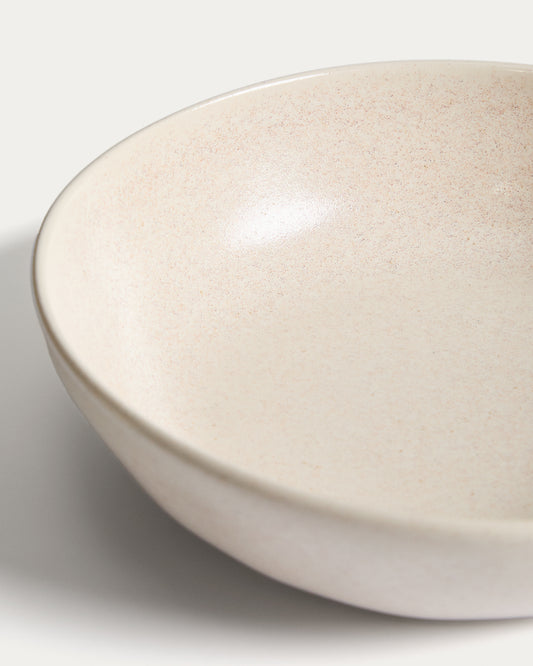 Assiette creuse Sermin en céramique beige