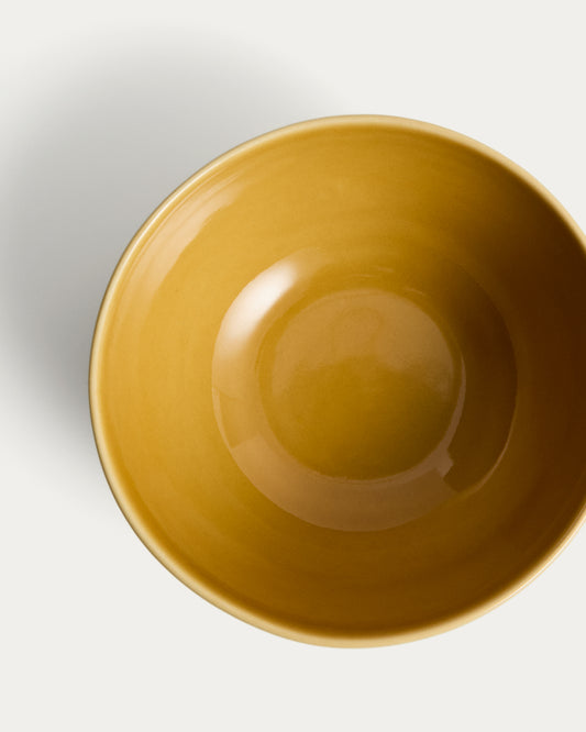 Bol Selune en céramique jaune