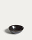 Aderno dark brown ceramic bowl