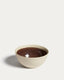 Nale beige ceramic bowl with brown bottom